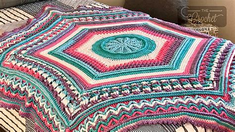 Beautiful Hexagonal Afghan Blanket Free Instructions Crochet Spiration