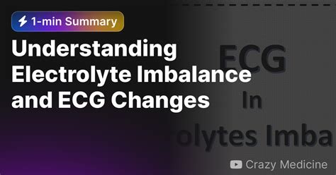 Understanding Electrolyte Imbalance And ECG Changes Eightify