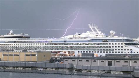Cruise Ship Passenger Witnesses Violent Storm Hitting Venice Video