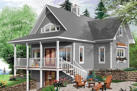 Cabins With Walkout Basements Beach Style House Plans Lake House