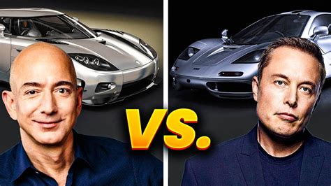 Elon Musk Vs Jeff Bezos Insane Car Collections 2022 Youtube