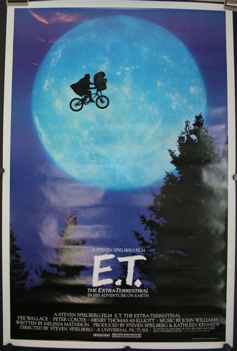 Et The Extra Terrestrial Original Et Bike Over The Moon 1 Sheet Movie