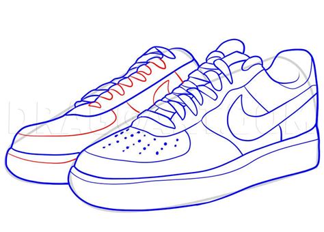 How To Draw Nike How To Draw Air Force Ones Step By Step Drawing