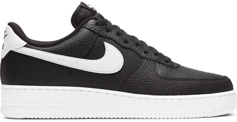 Nike Air Force 1 Low 07 White Black Pebbled Leather Airforce Military