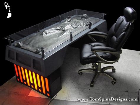 This dynamic piece of furniture art features the we created four asteroids for this incredibly unique coffee table, each faithfully sculpted by hand, keeping true to the overall look and feel of the movie scene. Star Wars Han Solo Carbonite Desk Custom Furniture - Tom ...