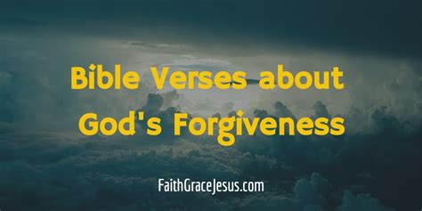 Bible Verses About Gods Forgiveness