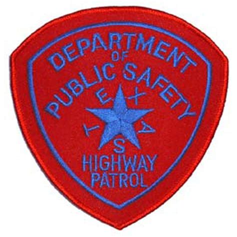 Texas Highway Patrol Embroidered Iron On Patch At Sticker Shoppe