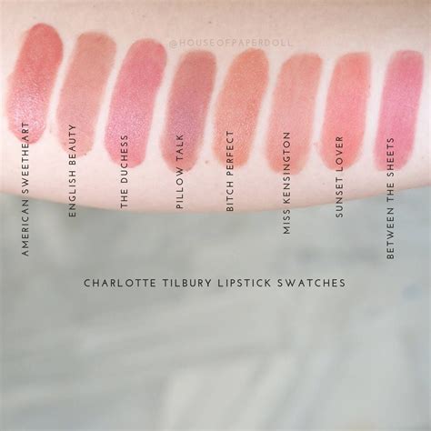 Charlotte Tilbury Matte Revolution Lipstick Swatches Charlotte