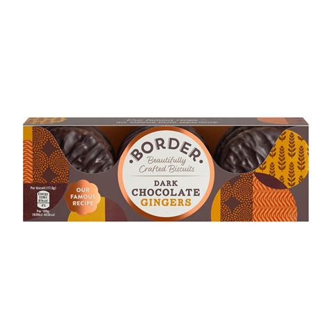 Border Dark Chocolate Ginger Biscuits 150g Garage Whole Foods