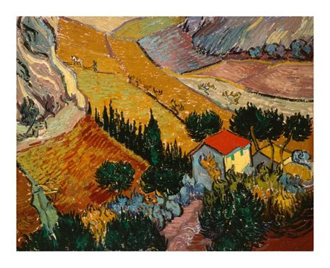 Landscape With House And Ploughman Vincent Van Gogh Impresi N De