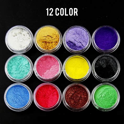 Buy 12pcs Colors Soap Dye Shimmer Natural Mineral Mica