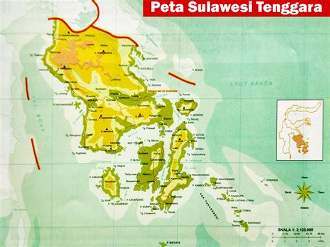Gambar Peta Sulawesi Tenggara Kumpulan Map Gambar Peta
