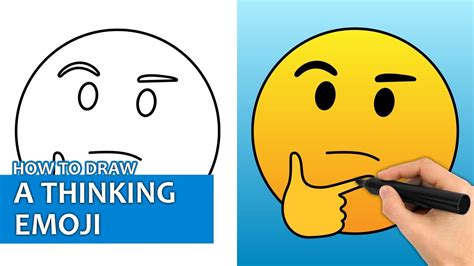 How To Draw A Thinking Emoji Easy Drawing Tutorial Youtube