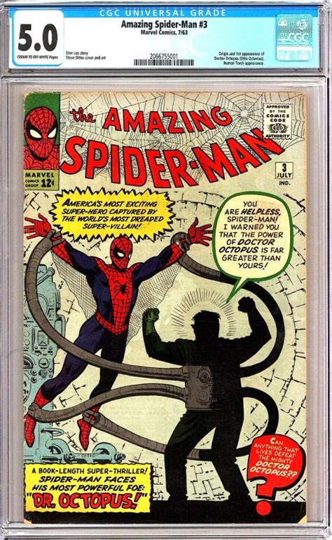 Amazing Spider Man 3 Cgc Graded 50 Origin And 1st Appearance Of