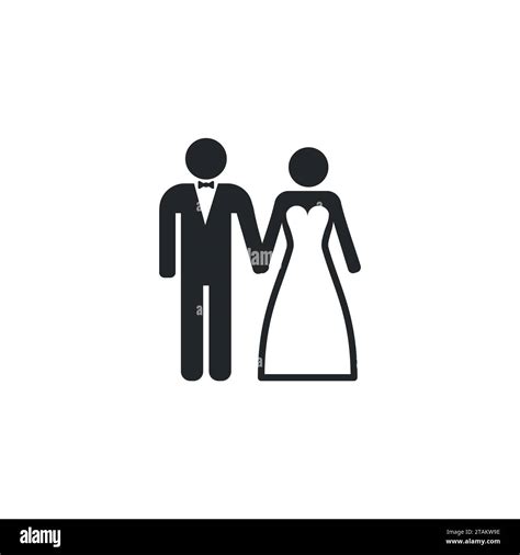 Wedding Married Couple Icon Bride And Groom Stock Vector Image And Art