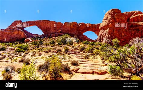 The South Window Arch In The Windows Section In The Desert Landscape Of