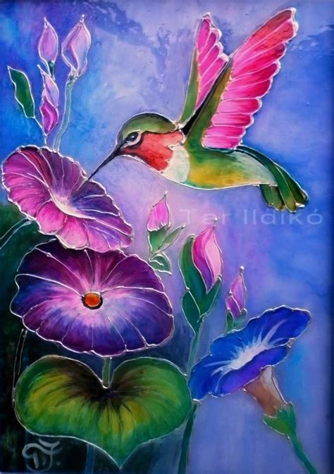 Flower Art Painting Hummingbird Painting Hummingbird Painting Acrylic