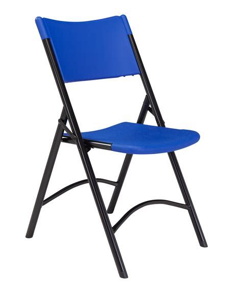 Nps® 600 Series Heavy Duty Plastic Folding Chair Blue Pack Of 4