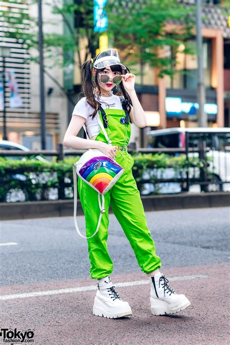 Two Tone Green And White Fashion In Harajuku Tokyo Fashion