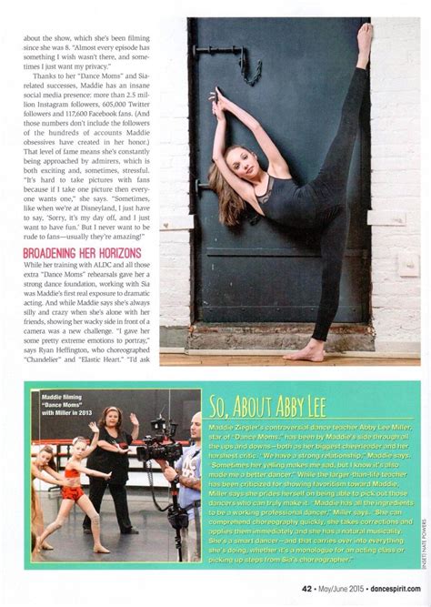 Maddie Ziegler For Dance Spirt Magazine Dance Moms Sia Music Video Dance Magazine