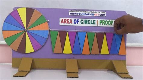 Proof Of Area Of Circle Working Model Maths Project Youtube
