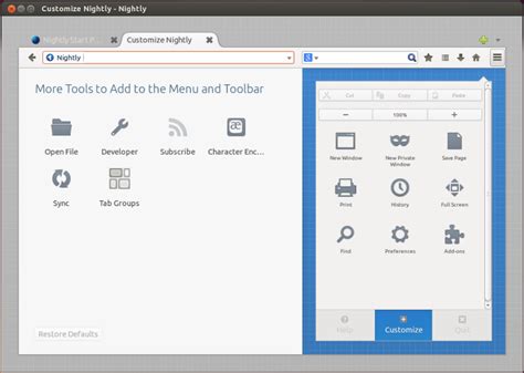 The Australis Theme Has Been Added To The Nightly Versions Of Firefox Linuxg Net