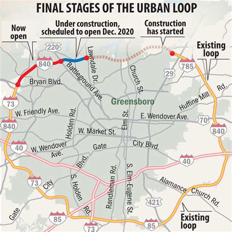 Greensboro Nc Urban Loop Map