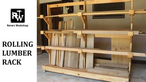 How To Make A Rolling Lumber Rack Woodworking Youtube