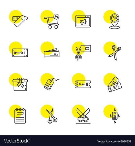 Coupon Icons Royalty Free Vector Image Vectorstock