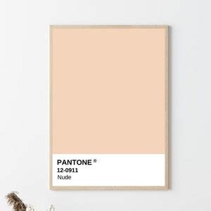 Nude Pantone Wall Art Printable Nude Neutral Tone Pantone Etsy