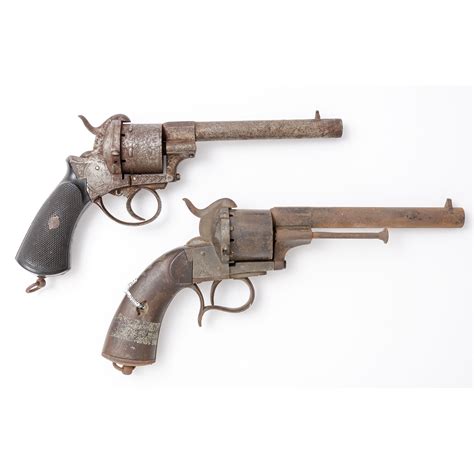 Lot Of Two Relic French Pinfire Revolvers Cowans Auction House The