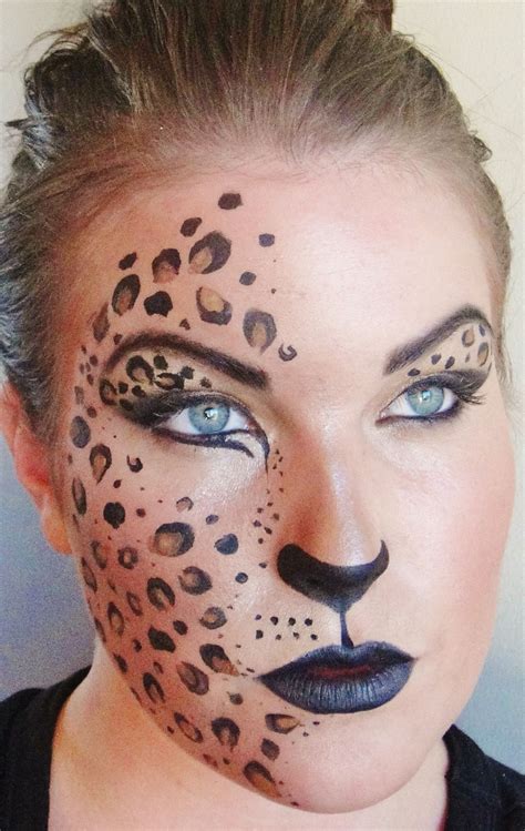 Leopard Half Mask Halloween Cool Creepy Mysterious Pretty Face Paint