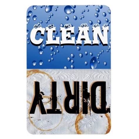 Clean And Dirty Dishwasher Large Vinyl Magnet Zazzle