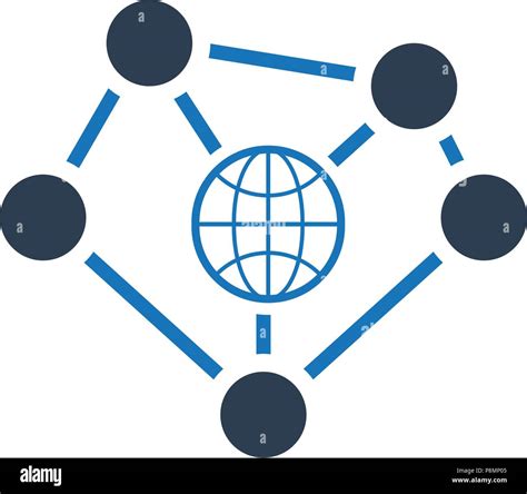 Globale Konnektivität Globales Netzwerk Symbol Stock Vektorgrafik Alamy