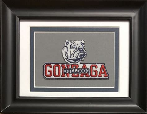 Gonzaga Bulldogs Framed Vintage Embroidered Patch Etsy