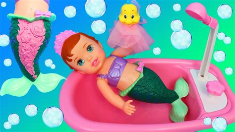Today is a day to see baby ♡ i am looking forward to it. Disney Princess Ariel Takes a Bath To Get Her Little ...