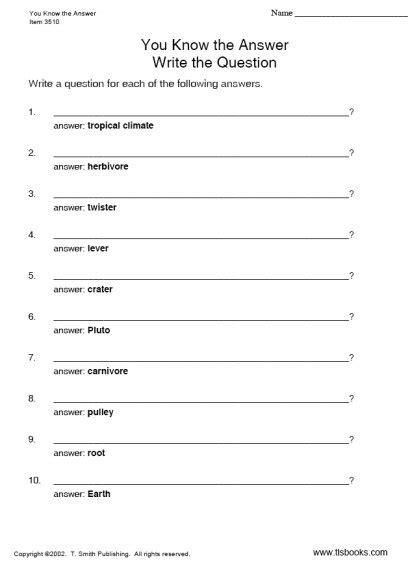 Our free science worksheets currently cover kindergarten through grade 2 science topics in the life sciences, earth sciences and physical sciences. 13 Best Images of General Science Worksheets - 6th Grade ...