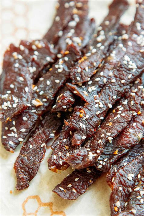 The spices in this homemade ground beef jerky are mixed right into the meat, giving this jerky a modern nutritional information. Teriyaki Beef Jerky | Fresh Off The Grid