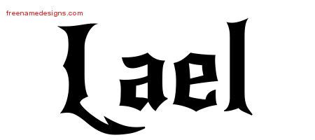 Gothic Name Tattoo Designs Lael Free Graphic Free Name Designs