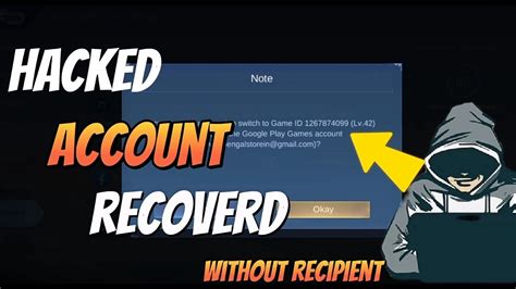 Mlbb Hacked Account Recovery Without Recipient Part I Youtube
