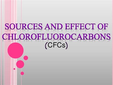 Sources And Effect Of Chlorofluorocarbons Cfcs