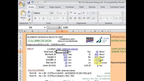 In fact, the design and layout of your warehouse can make or break your operation's productivity, impacting picking time, labor hours, and even increasing safety risks through poor traffic flow. Column Design Demo using Excel spreadsheet - YouTube