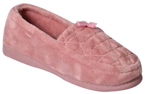 Ladies Moccasin Slippers Slip On Soft Padded Faux Fur Lining Warm