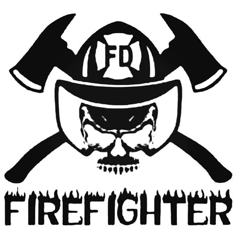 Skull Firefighter Vinyl Decal Stickers Firefighter Vinyl