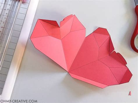 How To Make A 3d Paper Heart Box Oh My Creative Paper Hearts