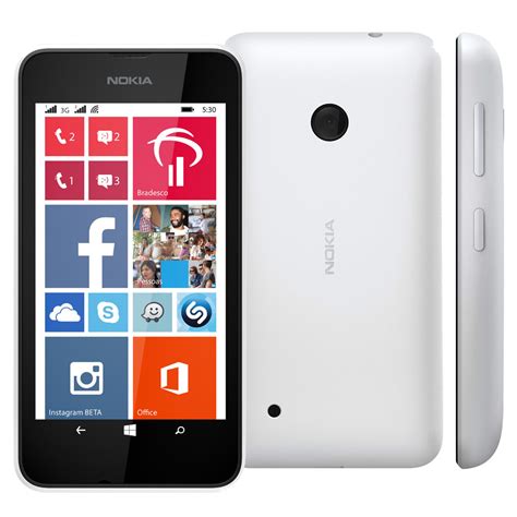Smartphone Nokia Lumia 530 Windows Phone 81 Tela 4 4gb 3g Wi Fi
