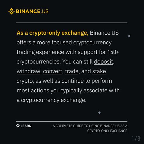 A Complete Guide To Using Binanceus As A Crypto Only Exchange R