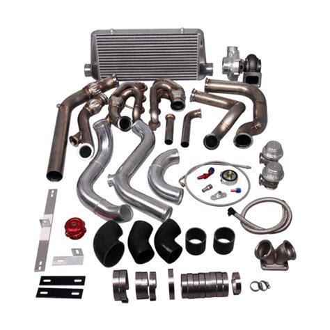 Turbo Header Manifold Downpipe Intercooler Piping Kit For 79 93 Ford