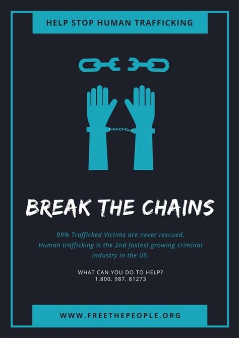 Free Custom Printable Human Trafficking Poster Templates Canva