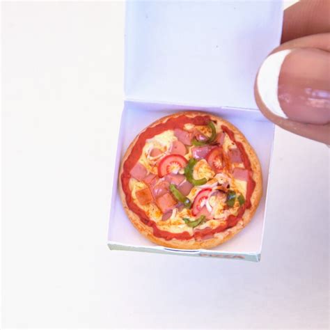 Miniature Pizza Dollhouse Pizza Tabletop Miniatures Etsy